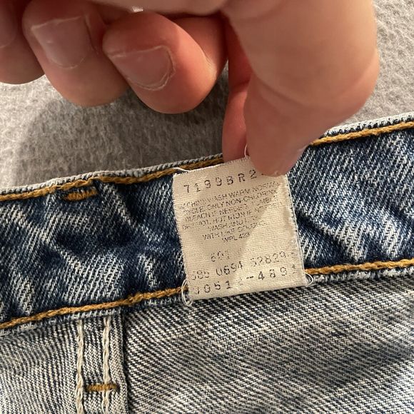 Vintage Levis Jeans Mens 33x32 (Fits 32x29) Blue 512 Slim Tapered Leg 90s USA - Picture 7 of 10